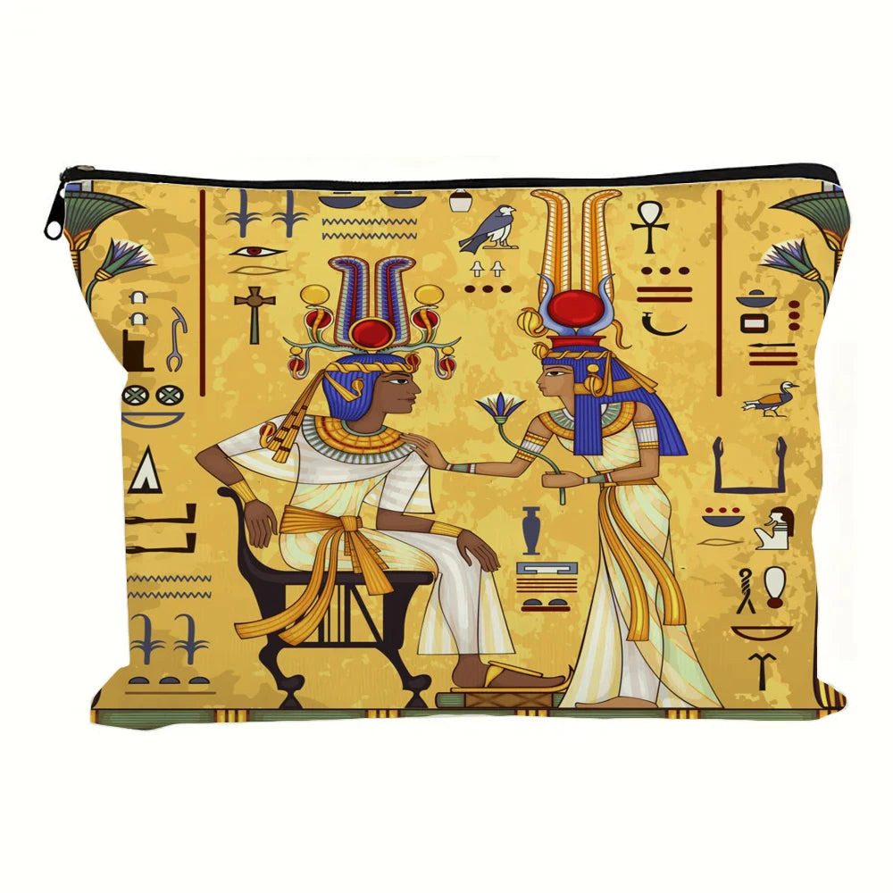 Egyptian Linen Travel Cosmetic Pouch