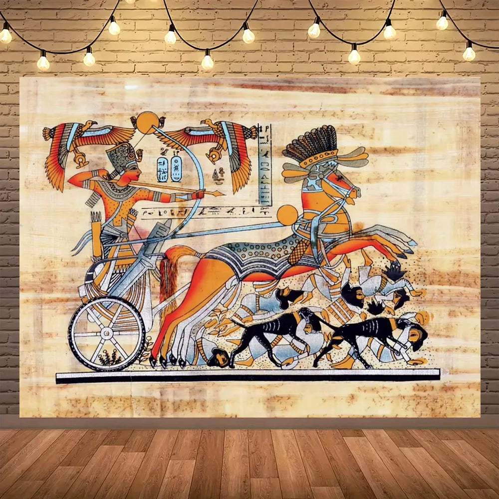 Golden Egypt Royal Heritage Wall Tapestry