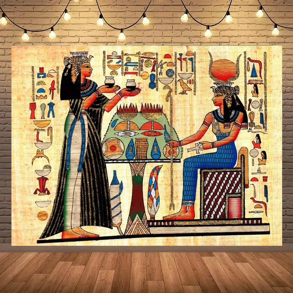 Golden Egypt Royal Heritage Wall Tapestry