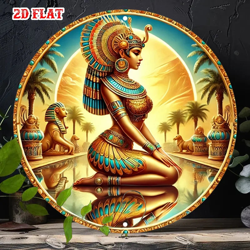 Cleopatra's Legacy Vintage Metal Wall Sign