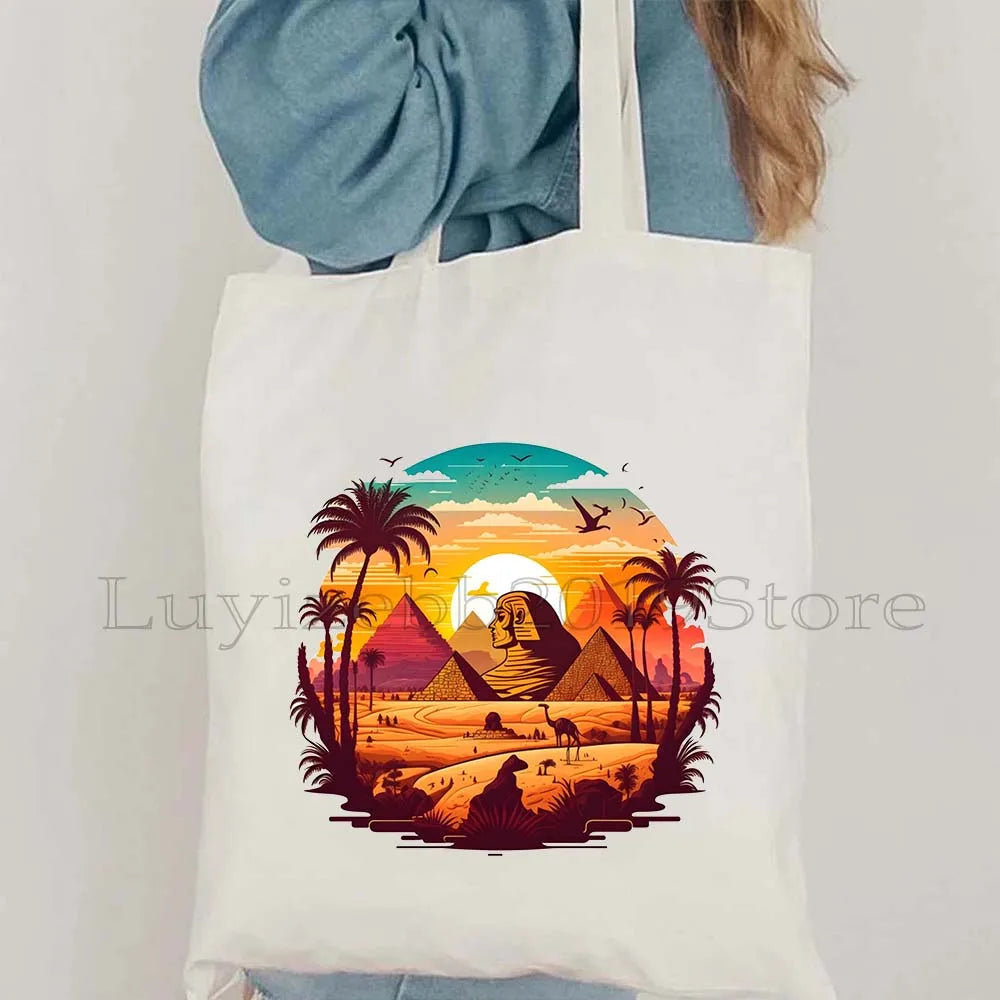 Ancient Egypt Heritage Canvas Tote Bag