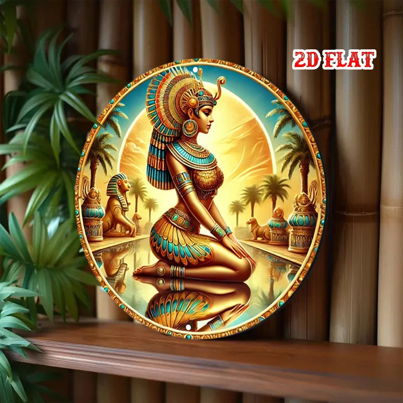 Cleopatra's Legacy Vintage Metal Wall Sign