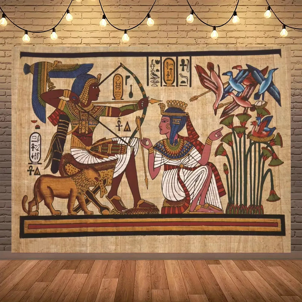 Golden Egypt Royal Heritage Wall Tapestry