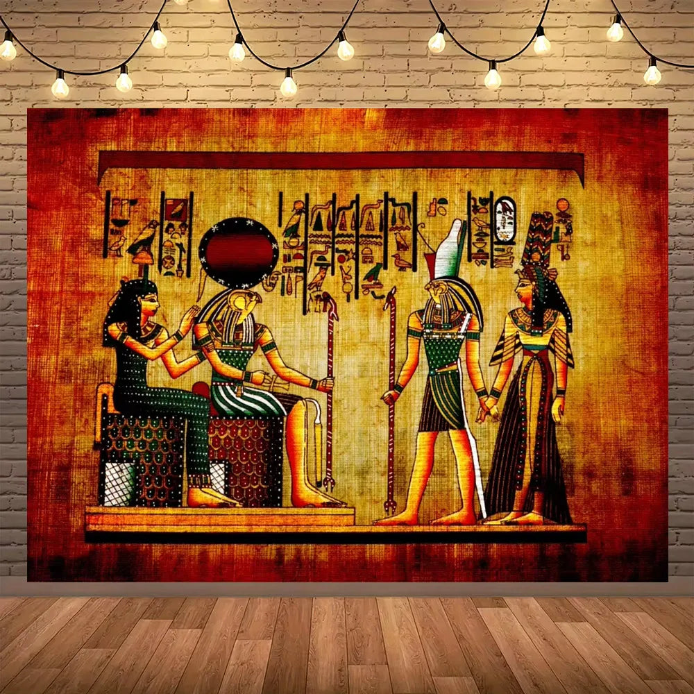 Golden Egypt Royal Heritage Wall Tapestry