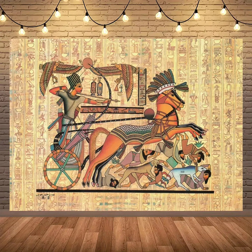Golden Egypt Royal Heritage Wall Tapestry