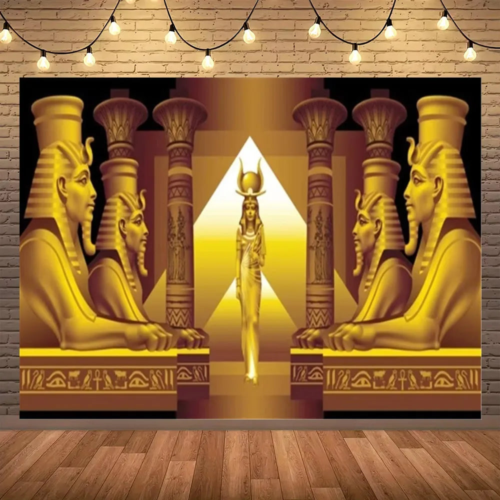 Golden Egypt Royal Heritage Wall Tapestry