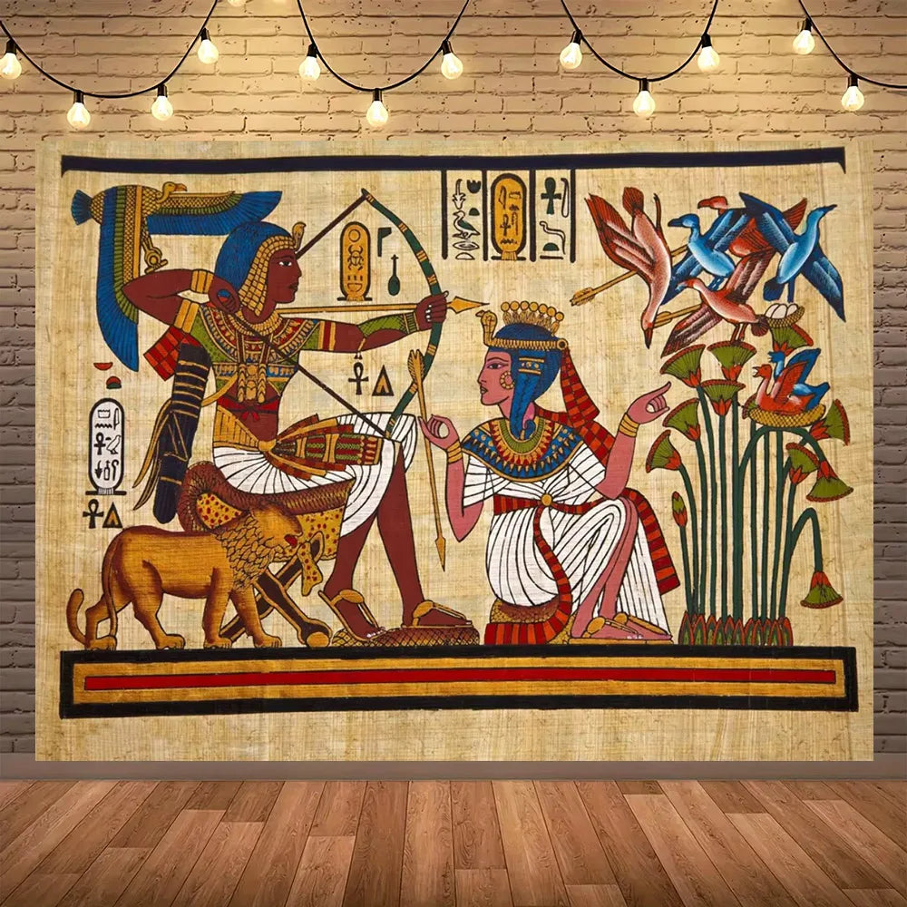 Golden Egypt Royal Heritage Wall Tapestry