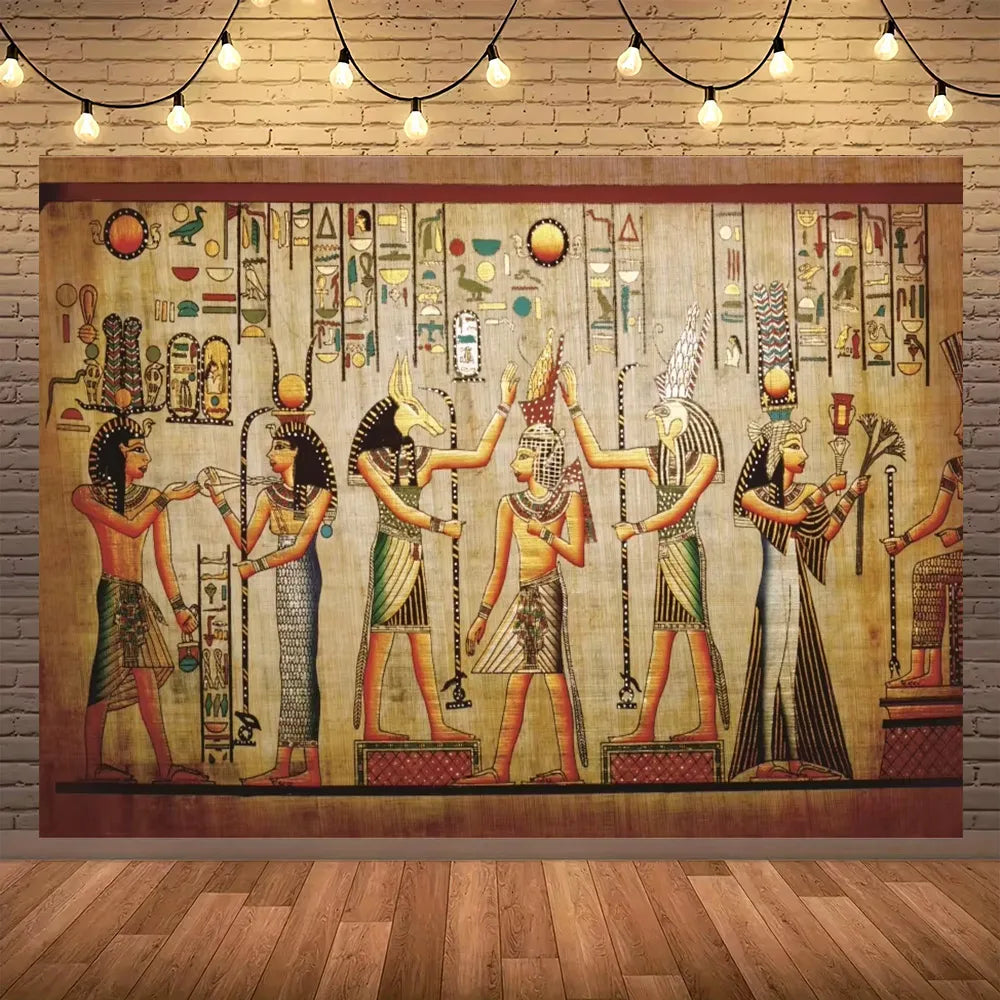 Golden Egypt Royal Heritage Wall Tapestry