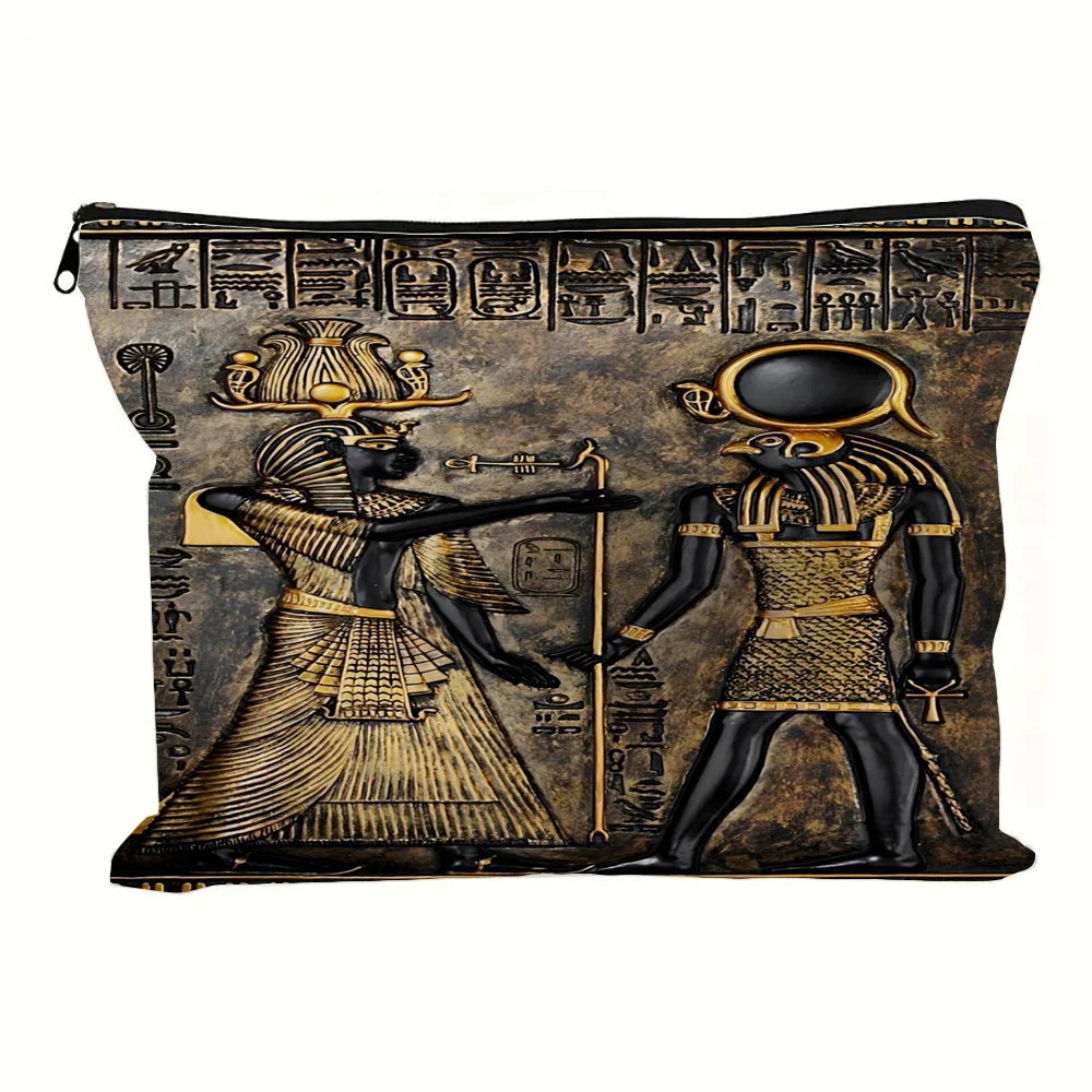 Egyptian Linen Travel Cosmetic Pouch
