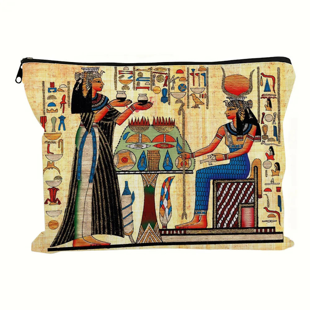 Egyptian Linen Travel Cosmetic Pouch