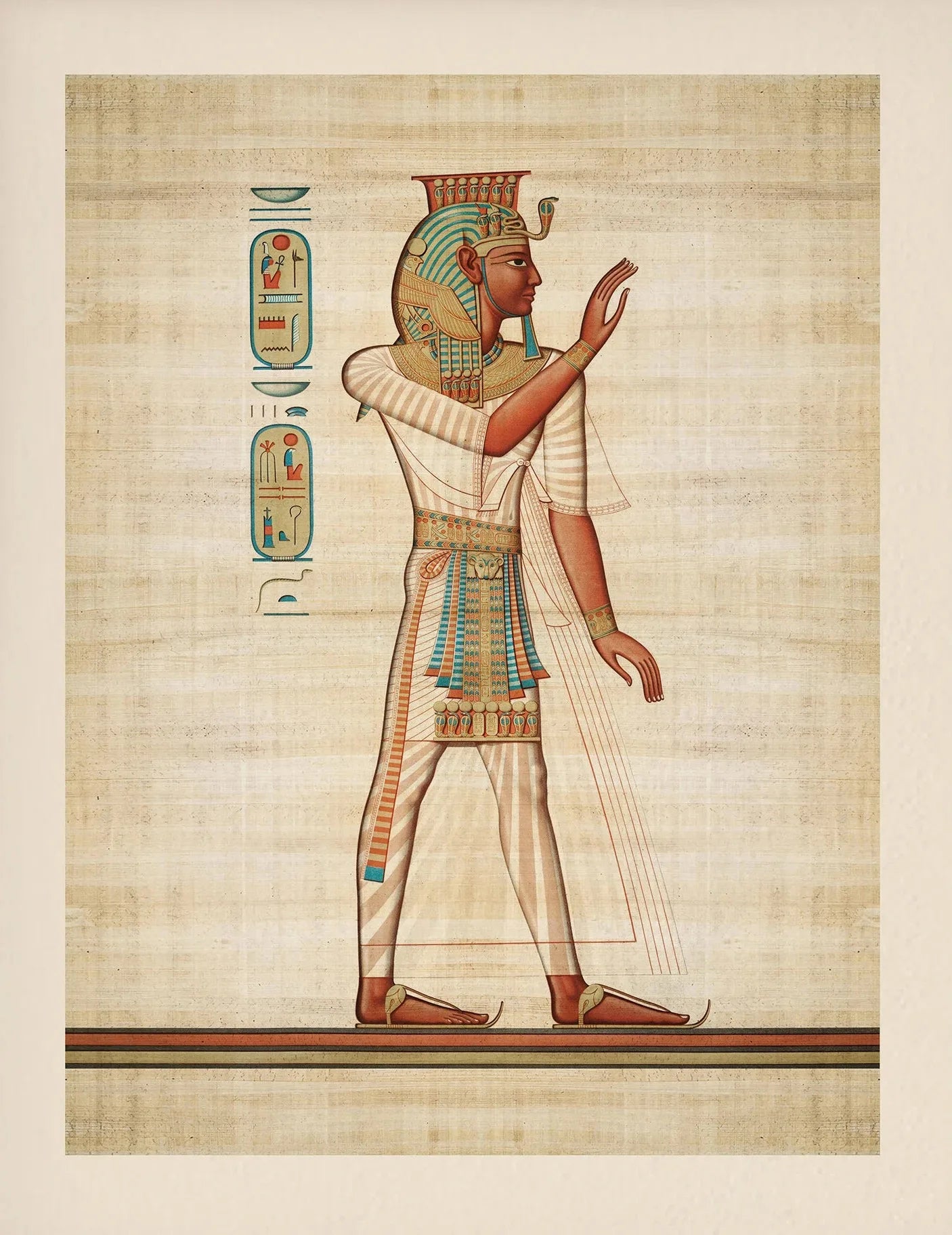 Ancient Egypt Hieroglyphs Canvas Wall Art
