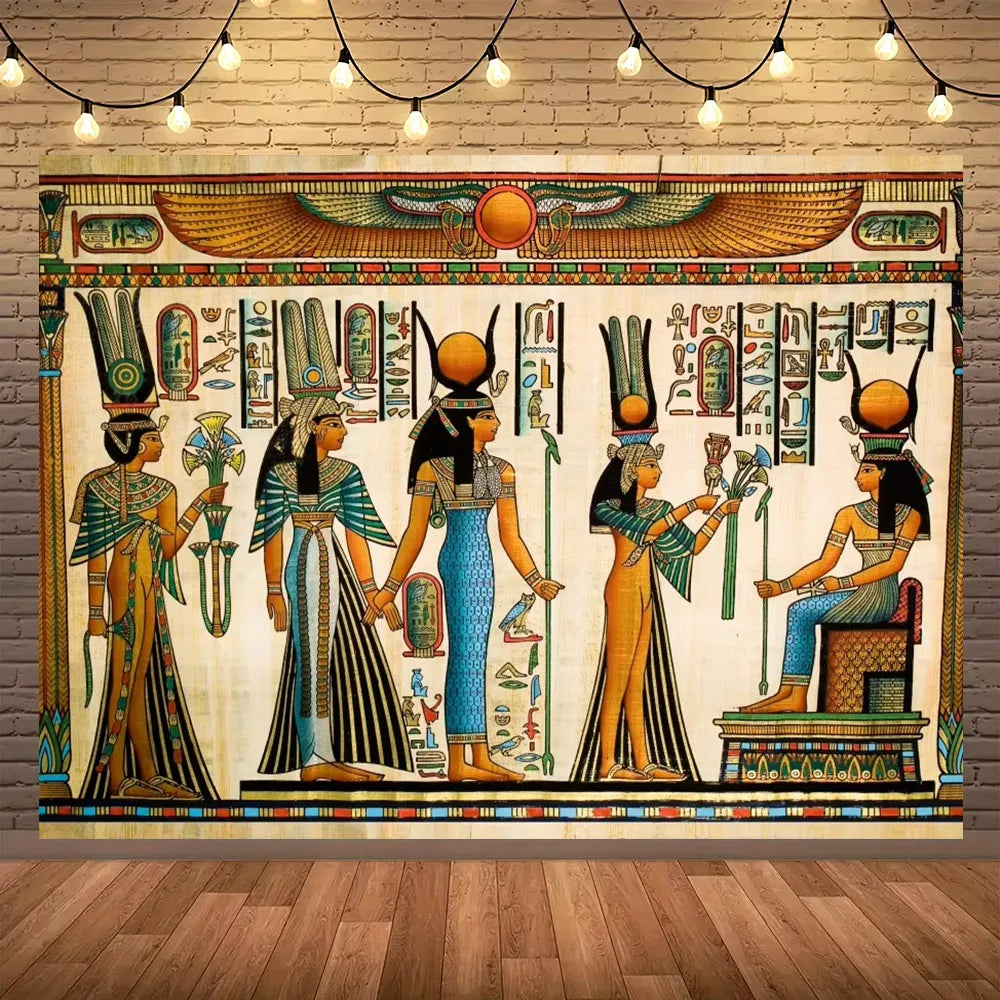 Golden Egypt Royal Heritage Wall Tapestry