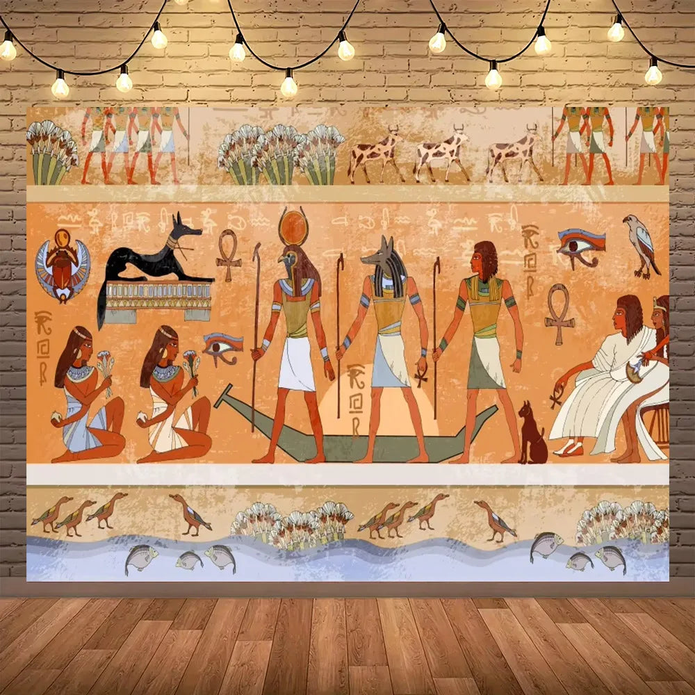 Golden Egypt Royal Heritage Wall Tapestry