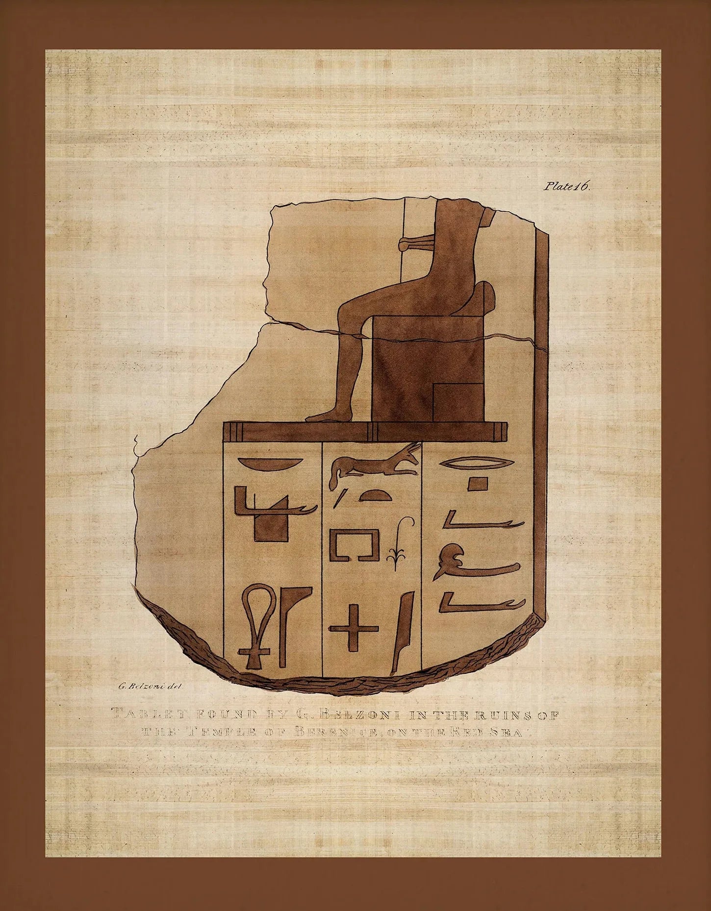 Ancient Egypt Hieroglyphs Canvas Wall Art
