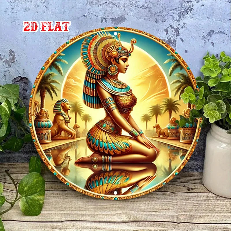 Cleopatra's Legacy Vintage Metal Wall Sign
