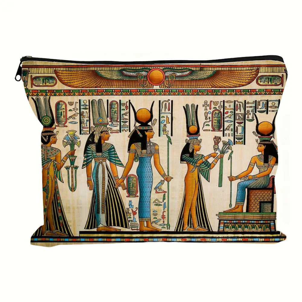 Egyptian Linen Travel Cosmetic Pouch