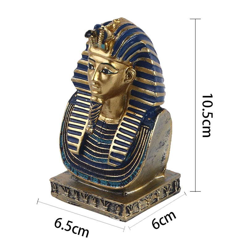 Ancient Pharaoh Resin Bust Statue