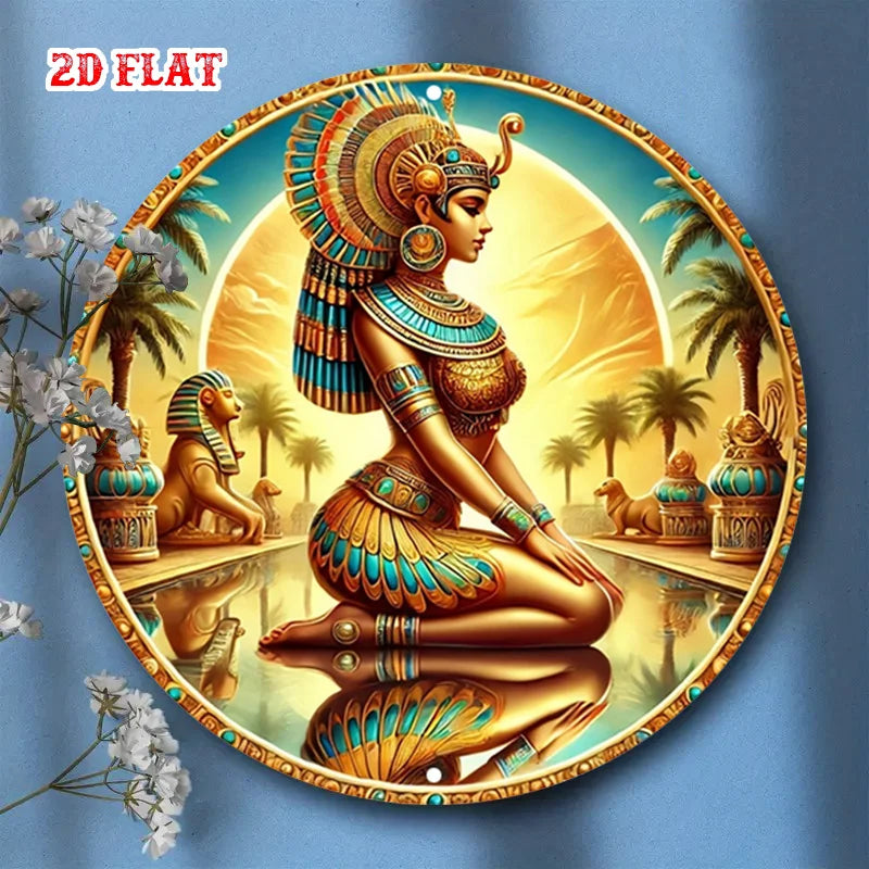 Cleopatra's Legacy Vintage Metal Wall Sign