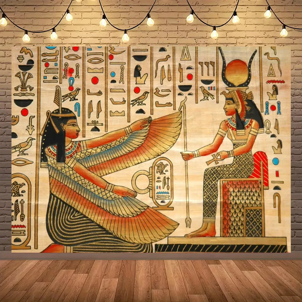 Golden Egypt Royal Heritage Wall Tapestry