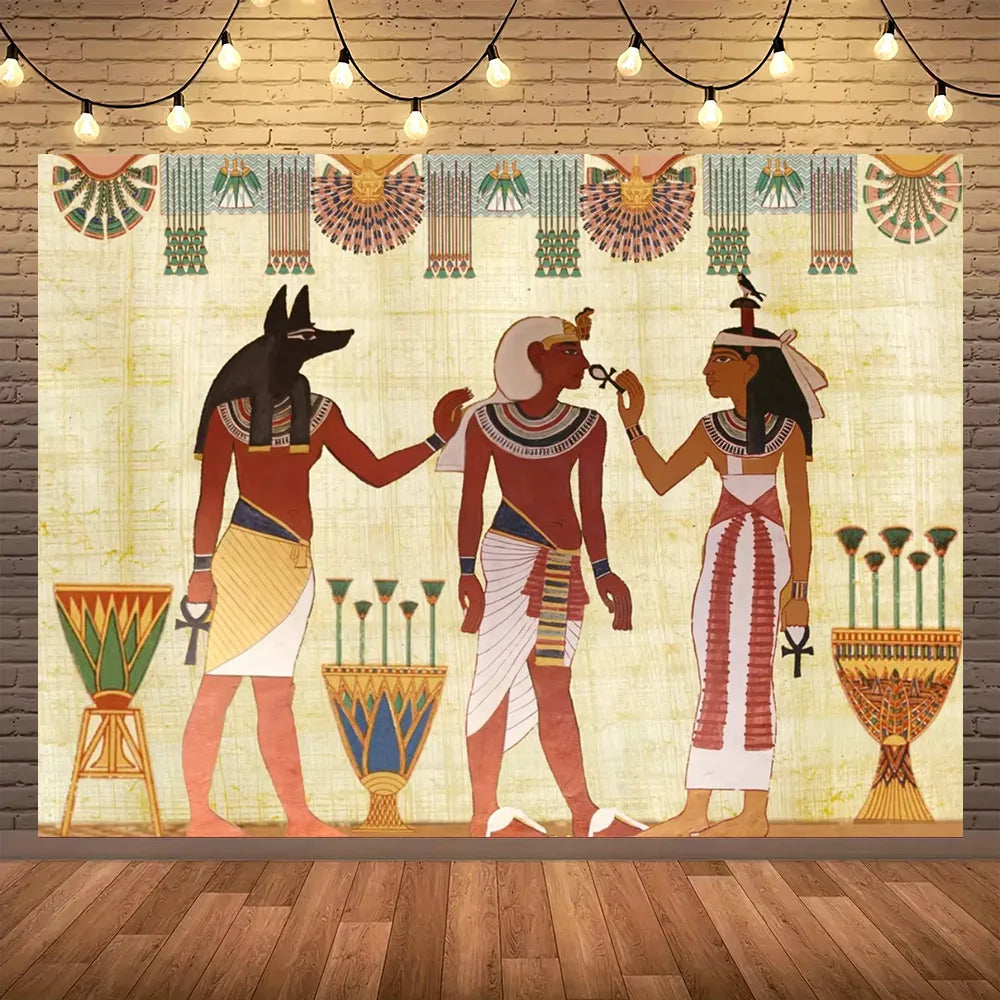 Golden Egypt Royal Heritage Wall Tapestry