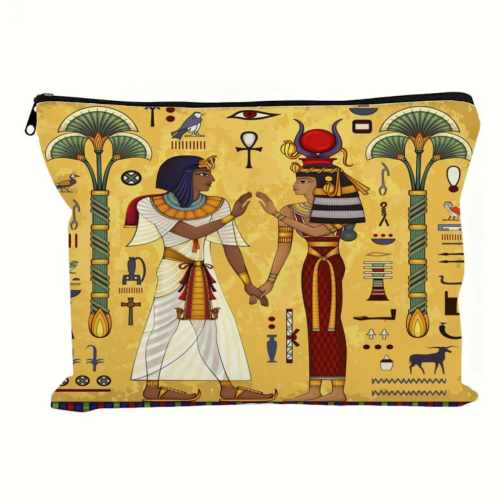 Egyptian Linen Travel Cosmetic Pouch