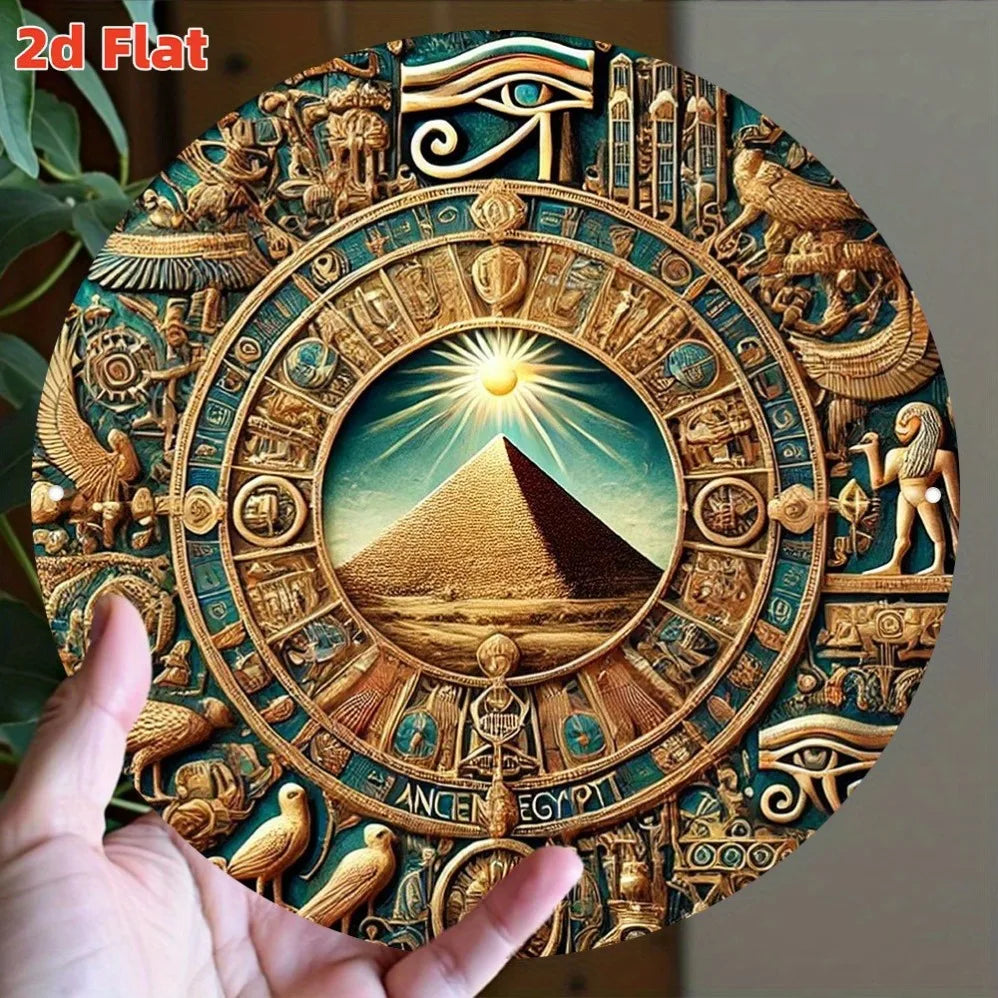 Eye of Horus Vintage Metal Wall Plaque