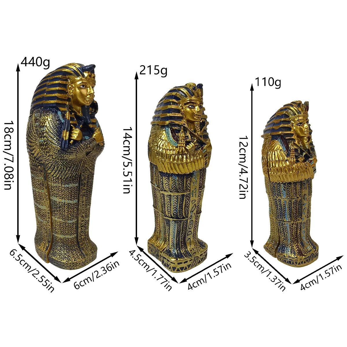 Tutankhamun Mummy Coffin Collectible Ornament