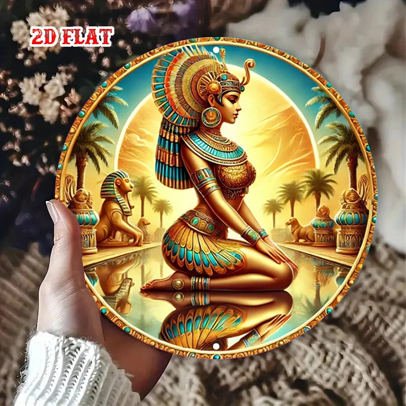 Cleopatra's Legacy Vintage Metal Wall Sign