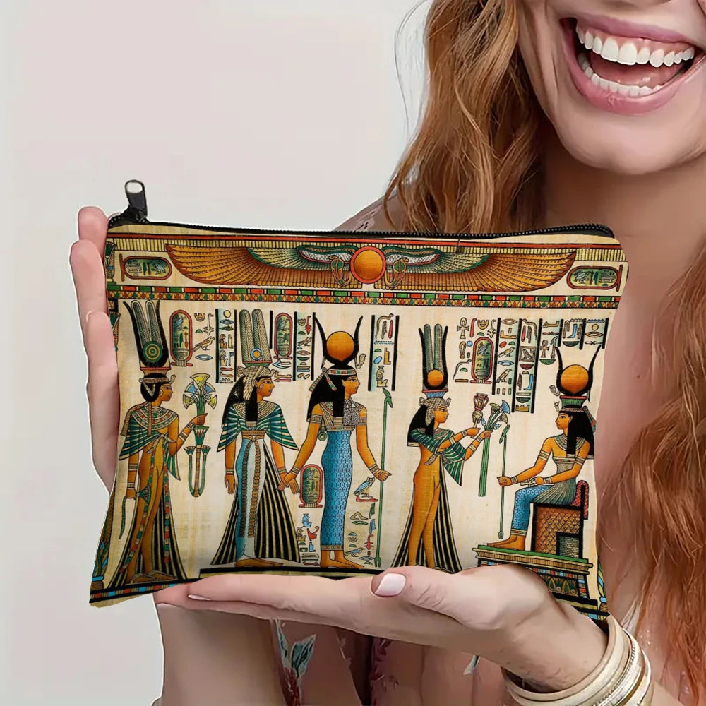 Egyptian Linen Travel Cosmetic Pouch