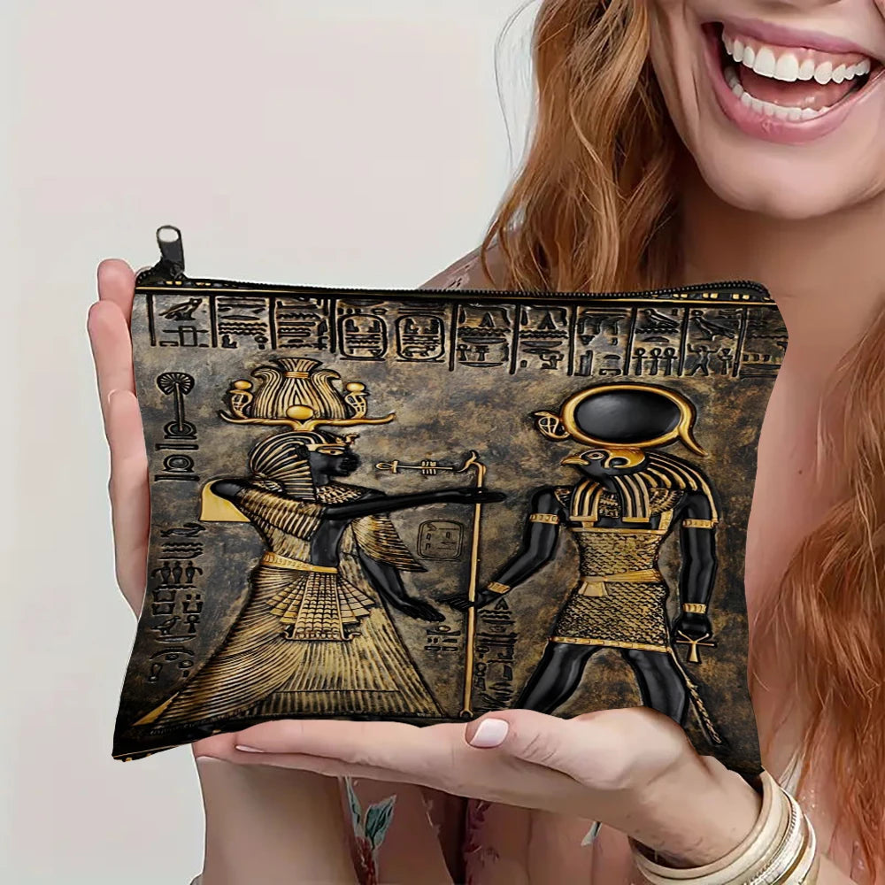 Egyptian Linen Travel Cosmetic Pouch