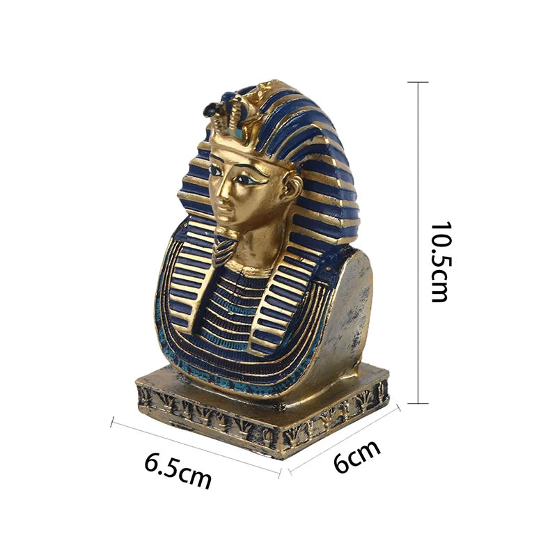 Ancient Pharaoh Resin Bust Statue