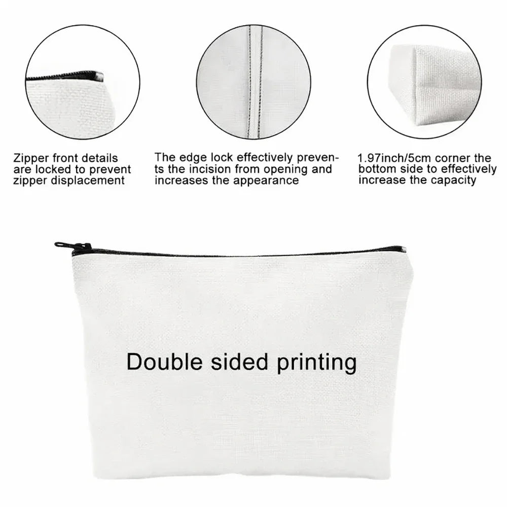 Egyptian Linen Travel Cosmetic Pouch
