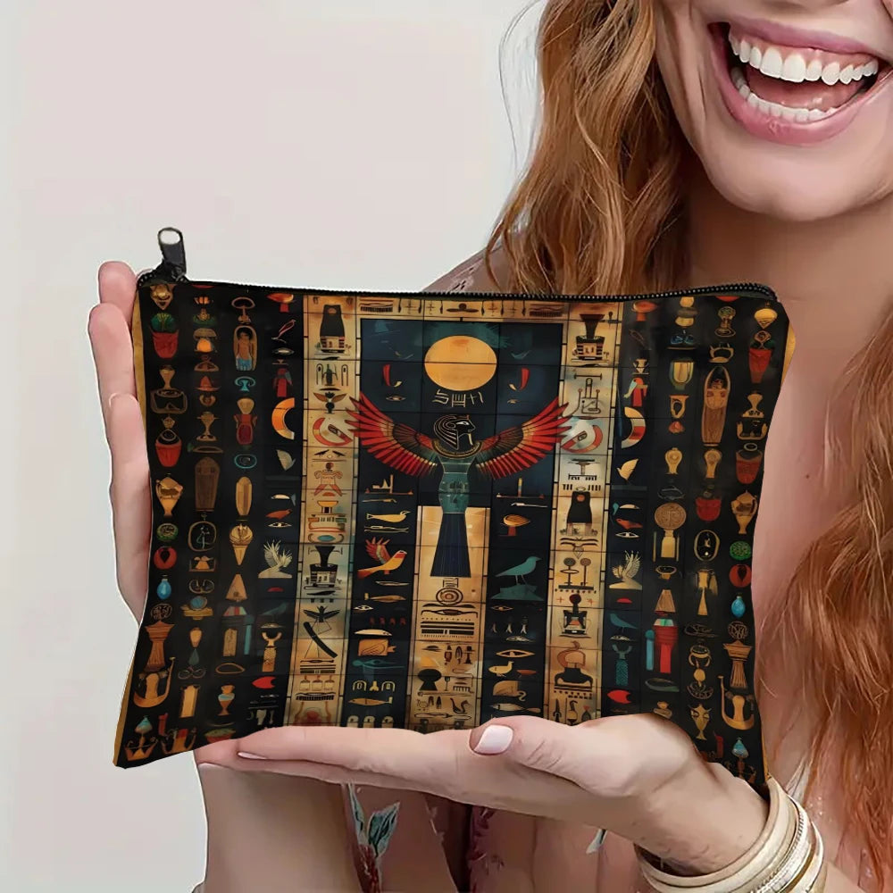 Egyptian Linen Travel Cosmetic Pouch