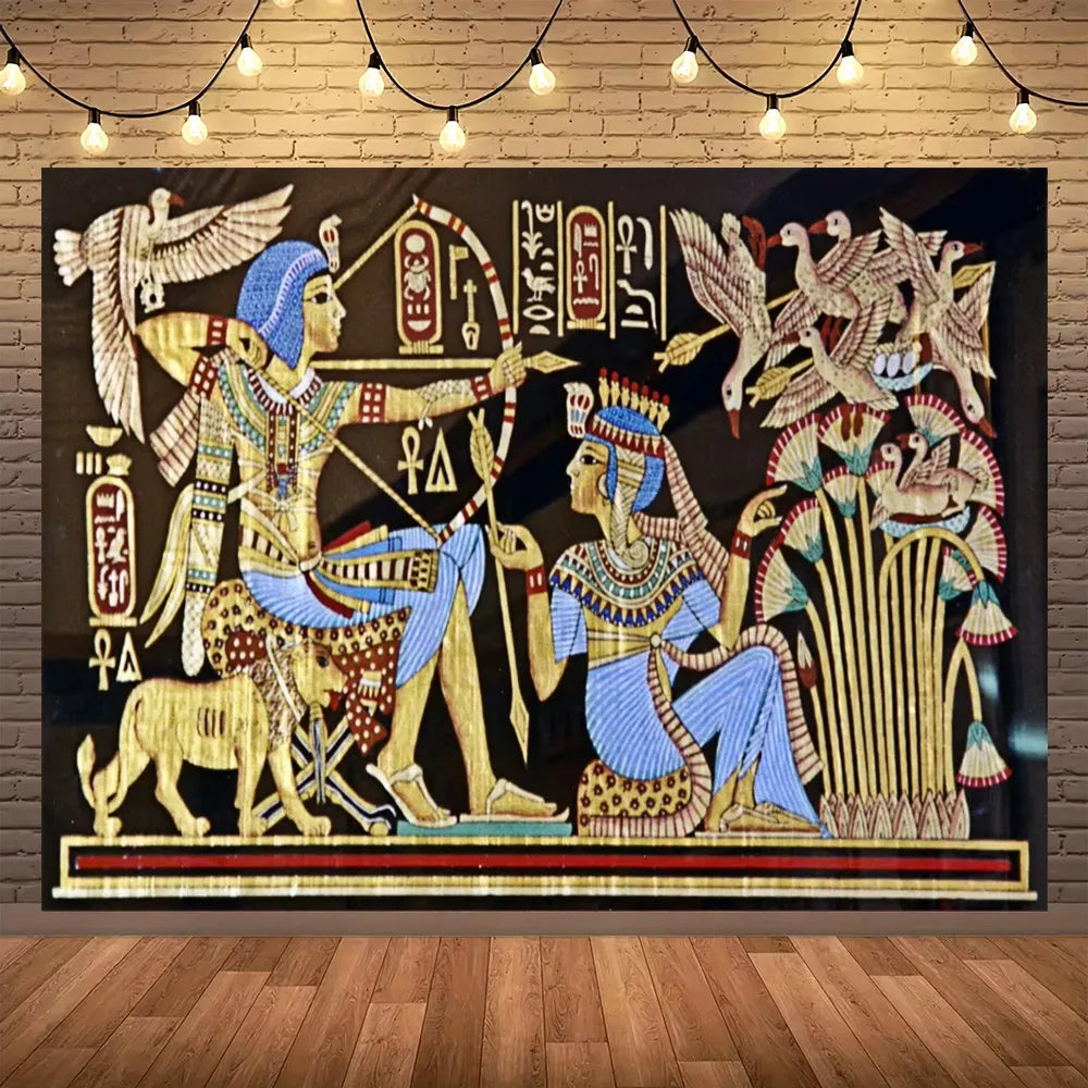 Golden Egypt Royal Heritage Wall Tapestry
