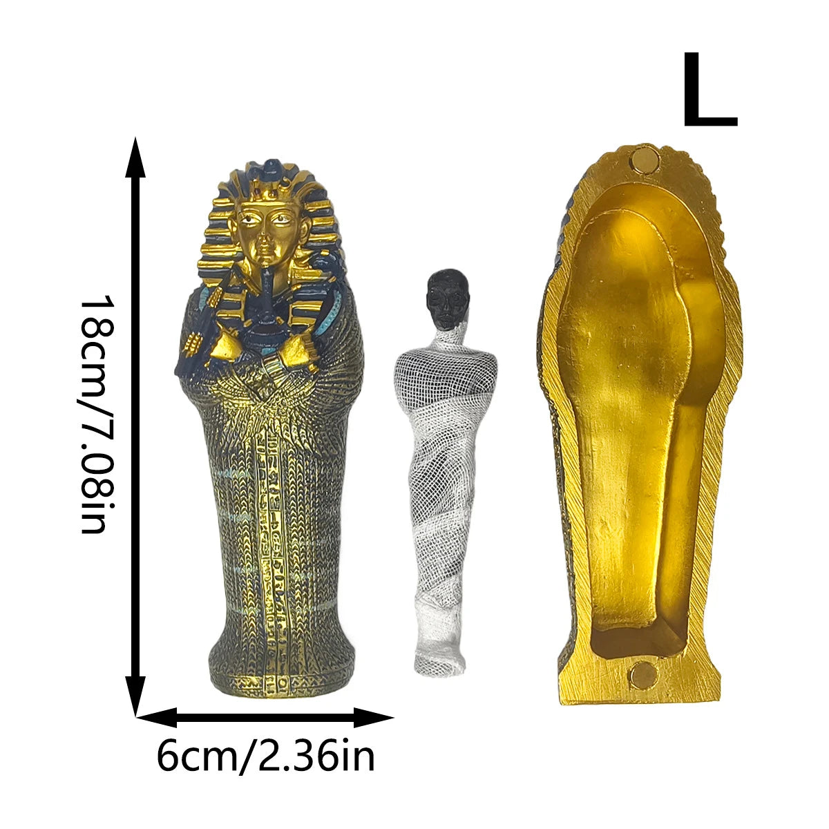 Tutankhamun Mummy Coffin Collectible Ornament