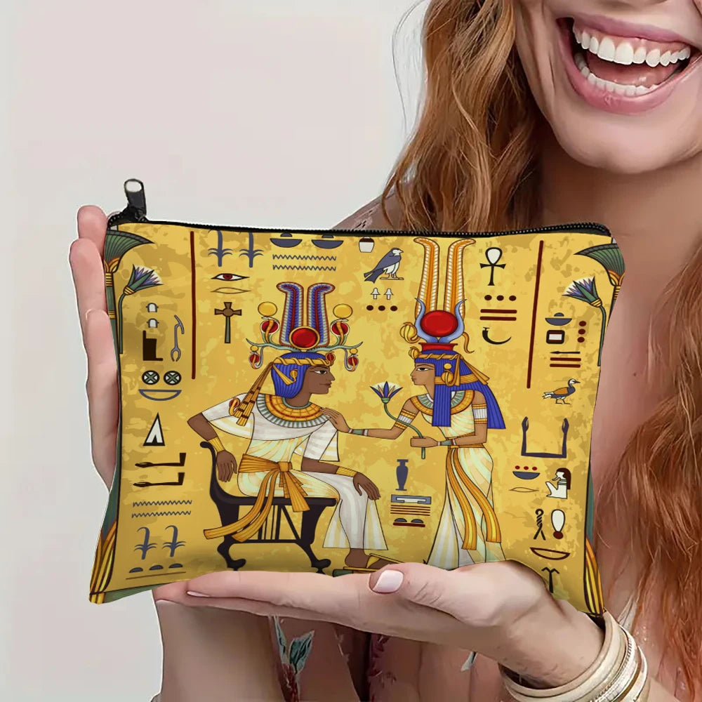Egyptian Linen Travel Cosmetic Pouch