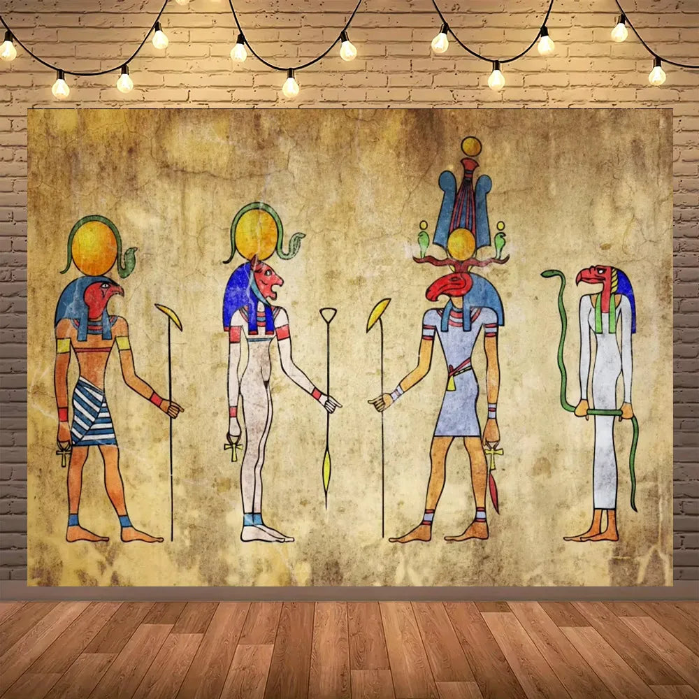 Golden Egypt Royal Heritage Wall Tapestry